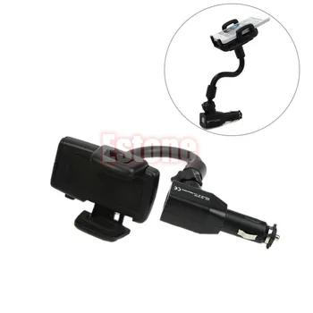 高品質新 1 Pc 自動車のシガーライターマウントスタンドホルダー + 2 USB ポート充電器携帯電話