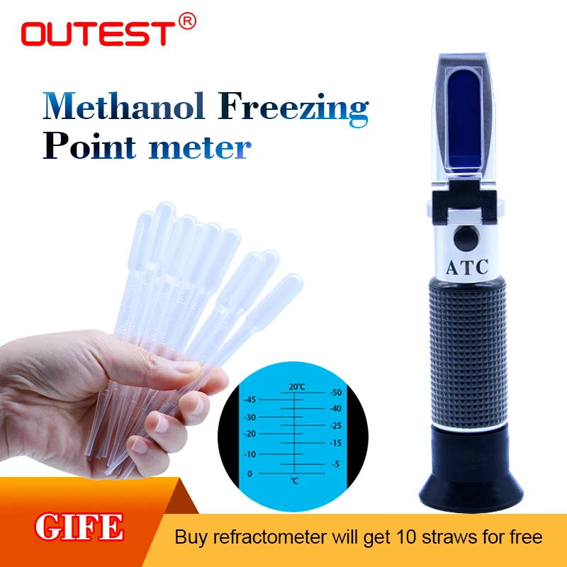 

Portable auto refractometer Methanol Antifreeze Tester -50~0 Methanol Freezing Point meter Water freezing point tester RZ127