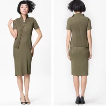 Сложите классический небольшой аромат воздуха Чистый цвет воротник куртки с короткими рукавами