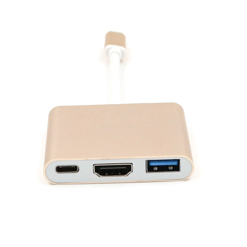 Mayitr 3 in 1 USB Type-C To Multiport 4K HDMI HUB High Quality USB 3.1 Type C To USB 3.0 Type A HDMI USB-C Female Port Adapter