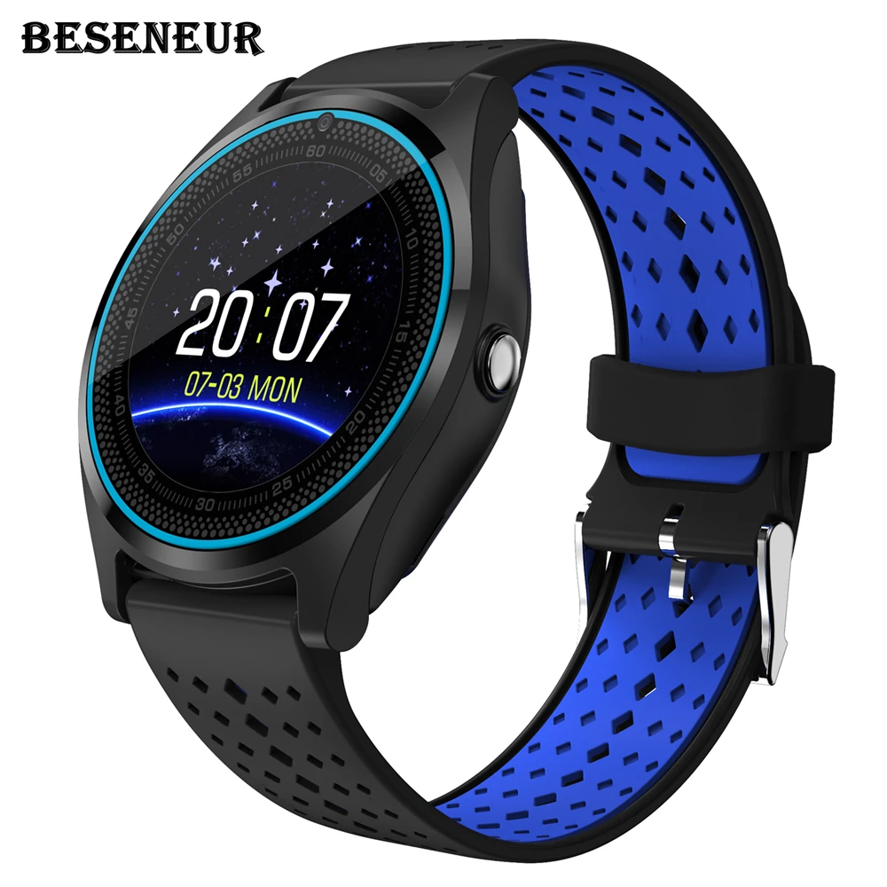 2017 New Smart Watch V9 with Camera Bluetooth WristWatch SIM Card Smartwatch for Android Phone Wearable