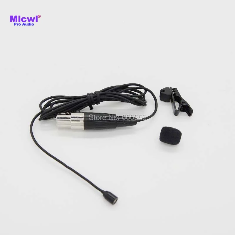 MICWL TA4F 4Pin XLR Micro Mini Tie Clip-On петличный нагрудный всенаправленный микрофон для Shure беспроводной