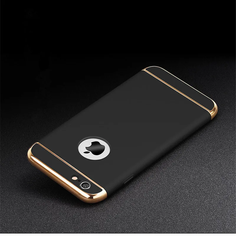Роскошный Золотой Жесткий Чехол для iphone 7 6 6S 5 5S SE 8 X съемный чехол 3 в 1 iphone6 Plus XS|case