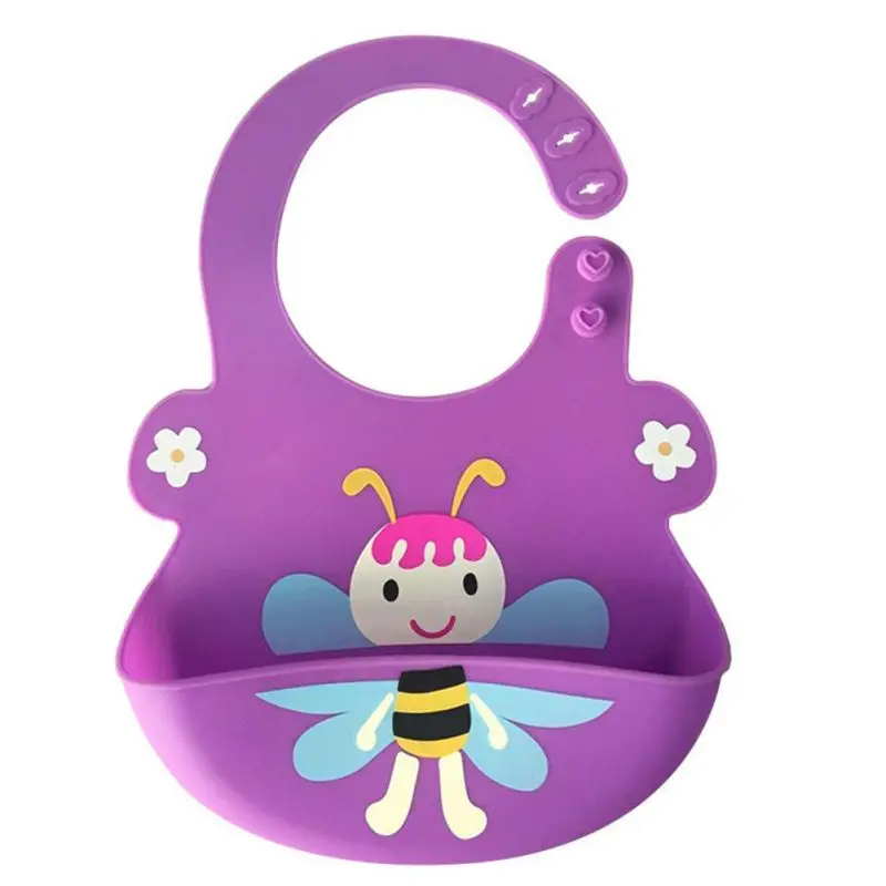 6 farben Heißer Baby lätzchen wasserdichte silikon fütterung baby speichel handtuch neugeborenen cartoon wasserdichte schürzen Baby Lätzchen