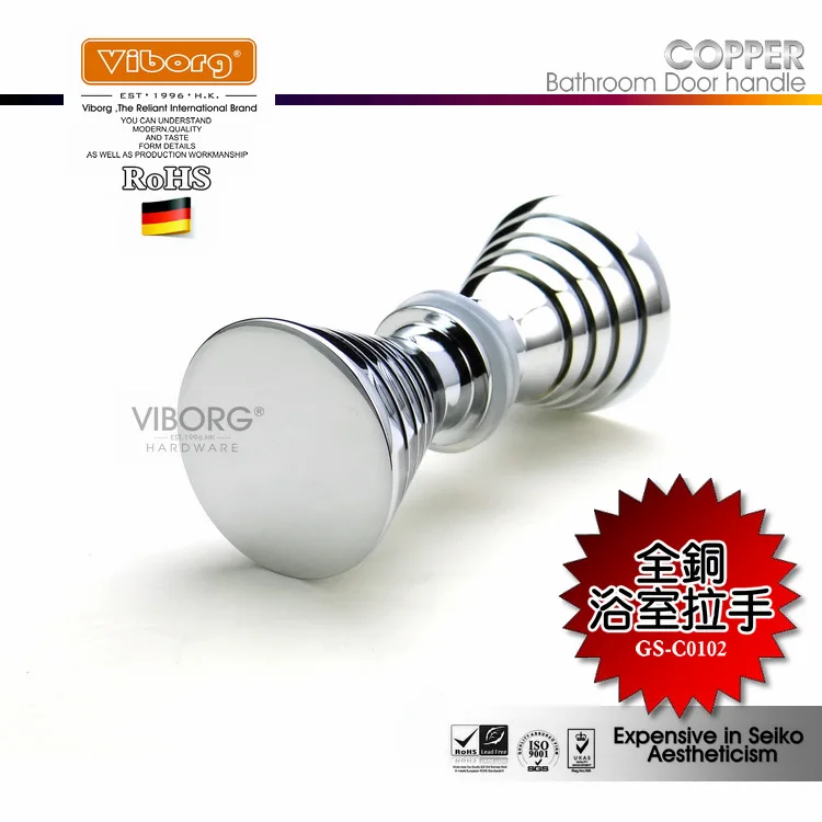 Luxury Brass Solid Construction Frameless Shower Door Handles