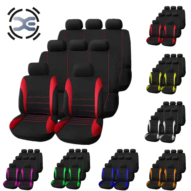 

8 Seats Cloth Art 7 Colors Car Seat Cover Compatible Universal Fit Most Car Protector Automobiles Interior Accessories 0945
