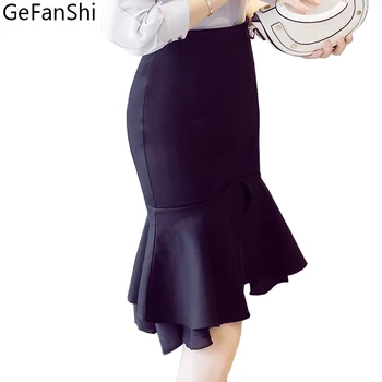 

S-5XL Autumn Winter New Chiffon Patchwrok Open Split Fashion Women's Bodycon Skirt High Waist Sexy Midi Bodycon Skirt Black Red