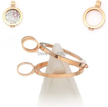 

Free shipping! Hollow Floating Living Memory Locket Pendant Rose Gold