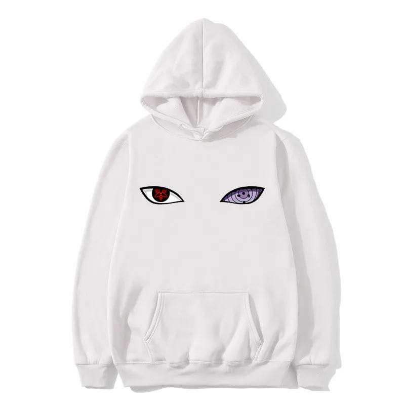 

Autumn Winter Anime Fashion Naruto Genjutsu Eyes Printing Hooded Sweatshirt Harajuku Hoodies 2XL Large Size Hip Hop Streetwear