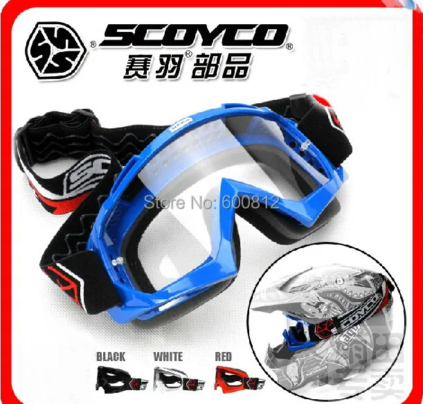 

Scoyco G02 outdoor Sports off-road motorcycle goggles Cross-country motorbike protective goggles black white color PC