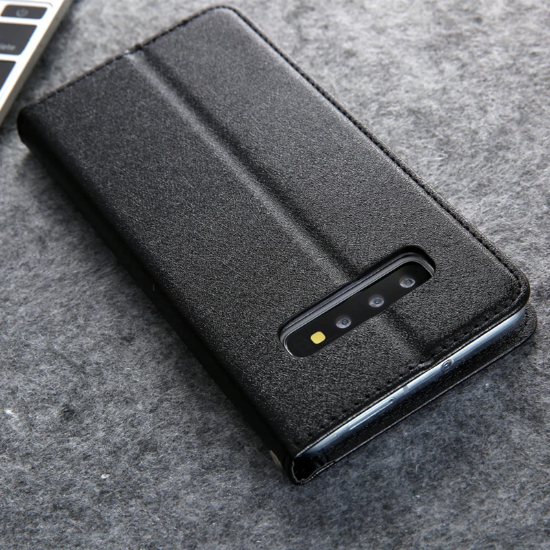 S10 кожаный чехол для Samsung Galaxy Plus s7 edge S8 S9 NOTE 10 Pro из искусственной кожи Магнитный