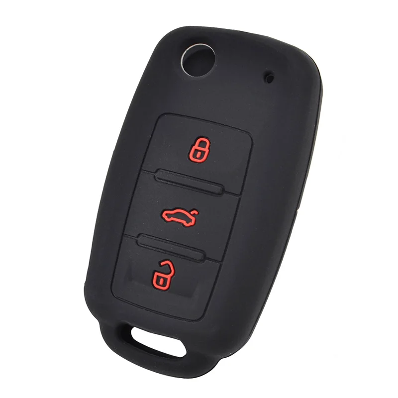 Силиконовый чехол для ключей от машины для VW Golf POLO Bora для Seat Leon Toledo Altea Ibiza крышка Skoda Keyless пульт дистанционного управления Fob корпус держатель