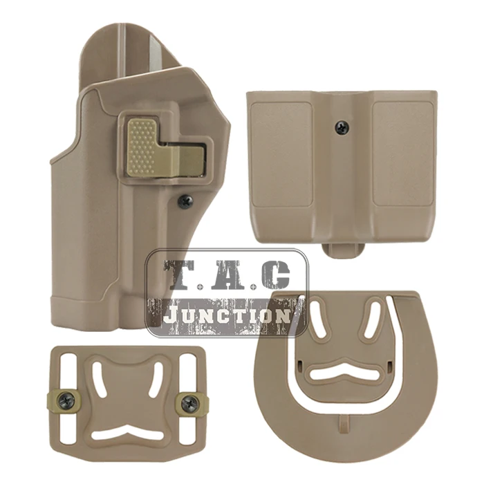 

Tactical CQC Serpa Quick Left Hand Paddle Belt Loop Pistol Gun Holster w/ Magazine Pouch Mag Case for Sig Sauer P226 P229