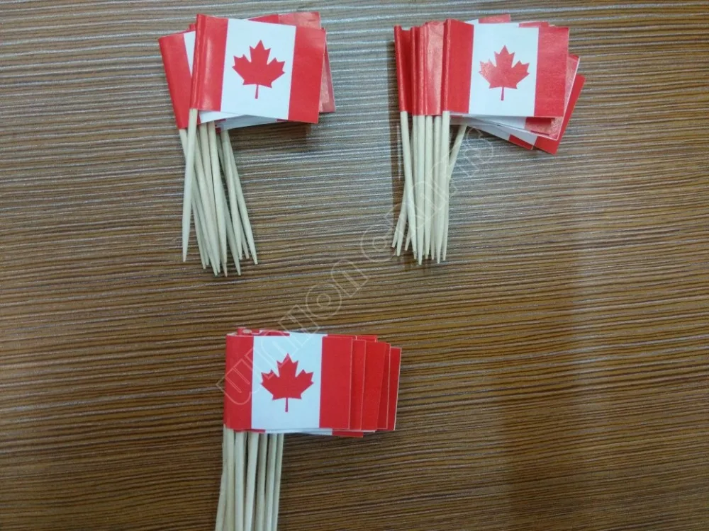 Pack of 50 Canada Flag Picks Paper Toothpick Food Cupcake Cocktail Decor Pack of 50 Canada Flag Picks Paper Toothpick Food Cupcake Cocktail Decor