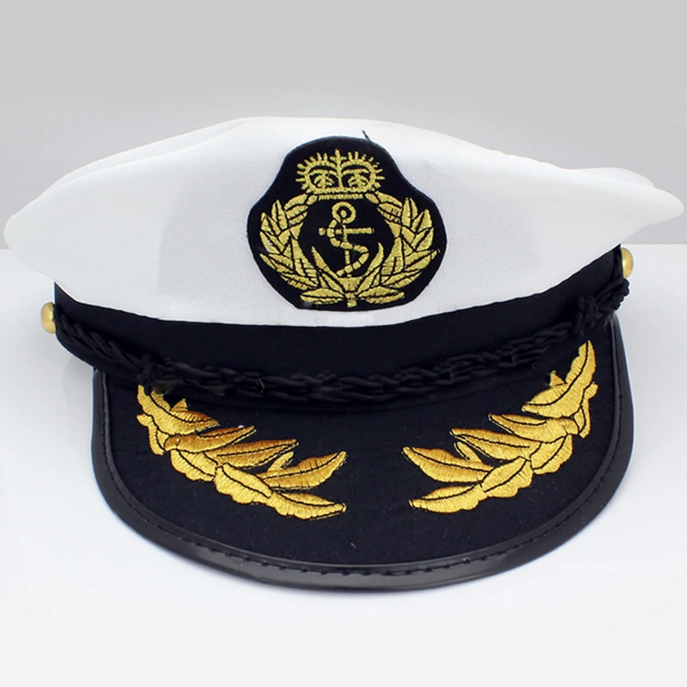 Fashion Hot Costume Party Sailor Ship Boat Captain Hat Navy Marins Admiral Cap 