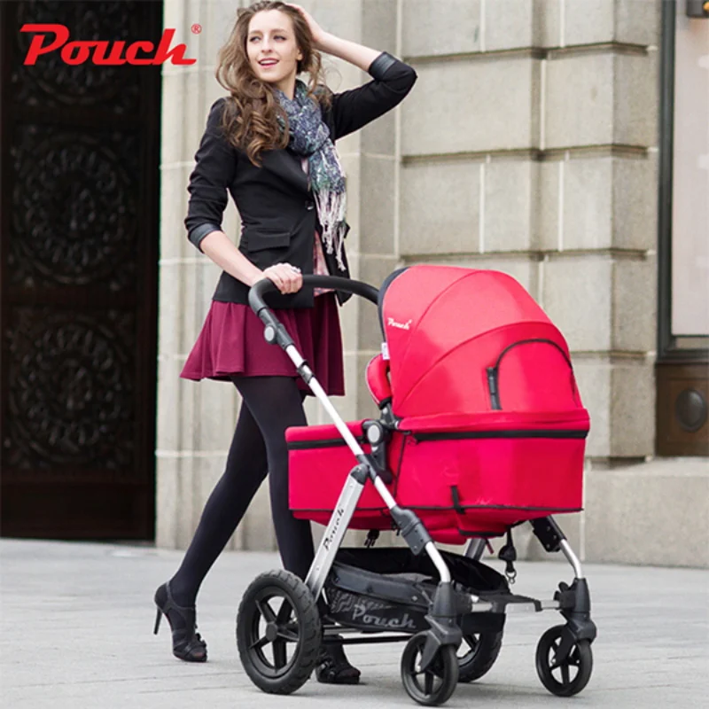 

Pouch P68 Light weight 2 in 1 stroller with Storage Pushchair Portable Baby pram with car seat 3 in 1(need to buy the carrier)