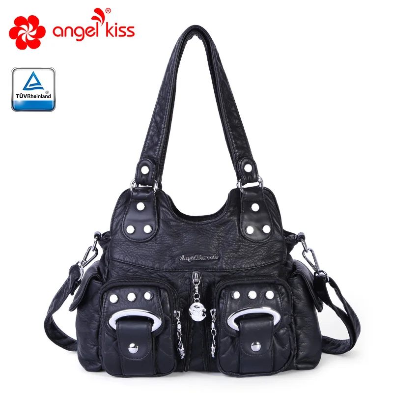 

Angel Barcelo Fashion Casual Women Handbags Solid Simple Cell Phone Pocket Purse Roomy XS161070