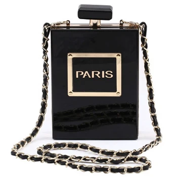 

2019 new unique noble chain shoulder clutch bag mini shoulder Messenger bag fashion female handbag hard perfume bottle bag