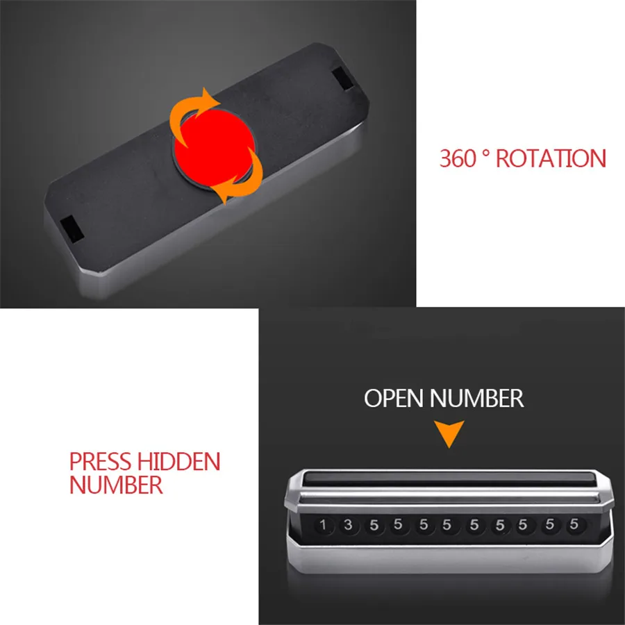 2019 VVVIST Car Temporary Parking Card Phone Number Card Board Car Parking Sign Notification Number Endurable Stop Sign Car Park