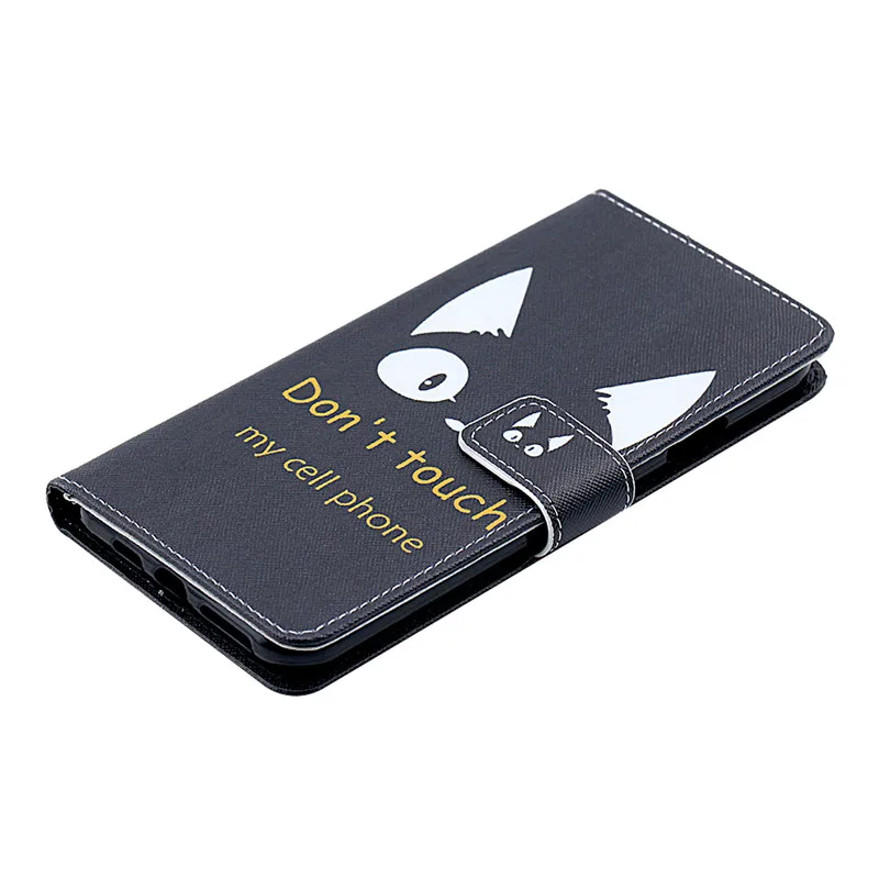 PDGB окрашенный кожаный чехол-кошелек для Alcatel 1X 5008Y 1S 5024D 1C 5003D цветной чехол с картинкой из сериала Teen Wolf флип-чехол - Цвет: 005Cat
