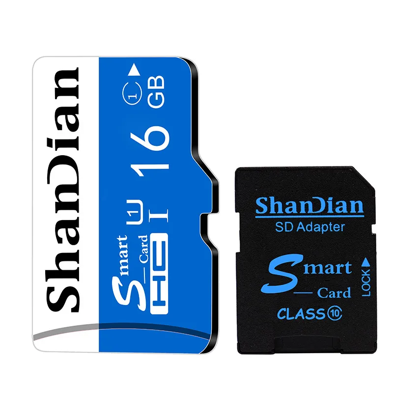 SHANDIAN Micro sd карта TF карта класс 10 Мини карта Micro sd 64 ГБ 32 ГБ 16 ГБ 8 ГБ внешний флеш-накопитель флэш-диск памяти для телефона - Емкость: 16 ГБ