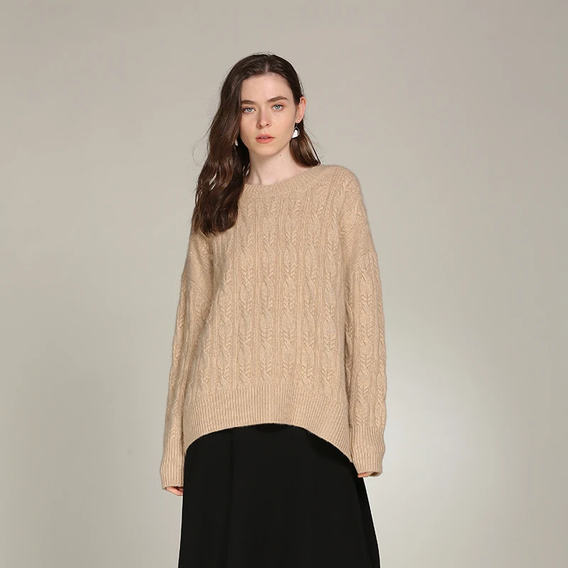 100 Pure Cashmere Sweters Women 2019 Loose Plus Size Cashmere Sweater