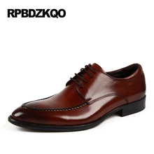 Pointed Toe Nice Italian 2017 New Formal Brown Men Genuine Leather Shoes Flats Comfort Work Dress Autumn Hot Sale Fashion