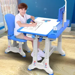 Multifunctional детский учебный стол Эргономичная Детская домашняя работа стол студент регулируемый стол и стул сочетание