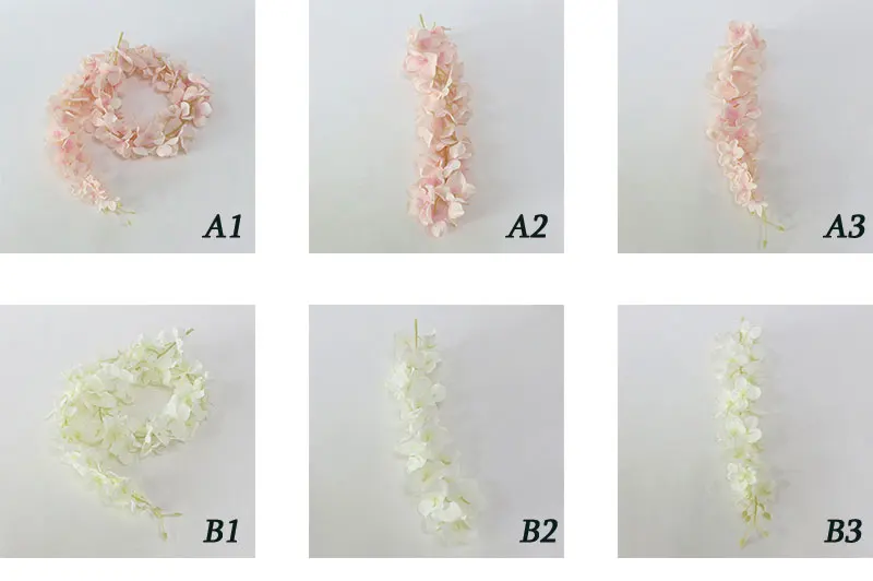 Flone Artificial Wisteria Rattan Silk Flower Simulation Flower Vine Flower Hydrangea  DIY Wedding Party Wall Hanging Decor Art (20)