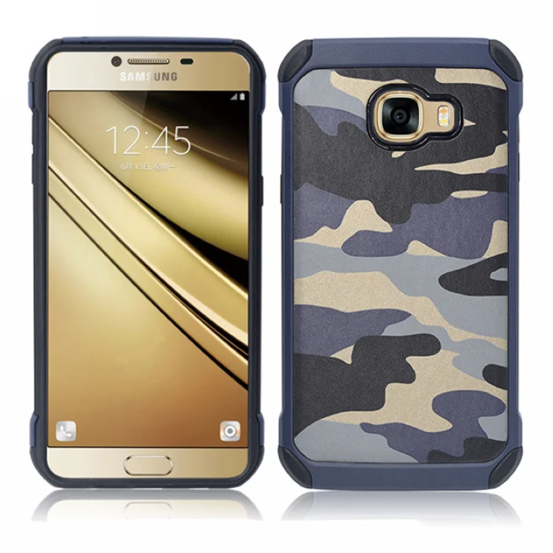 For Samsung Galaxy A5 2017 A520 Hybrid Armor Plastic + TPU 2 in 1 Army Camo Camouflage Rear Cover Case |