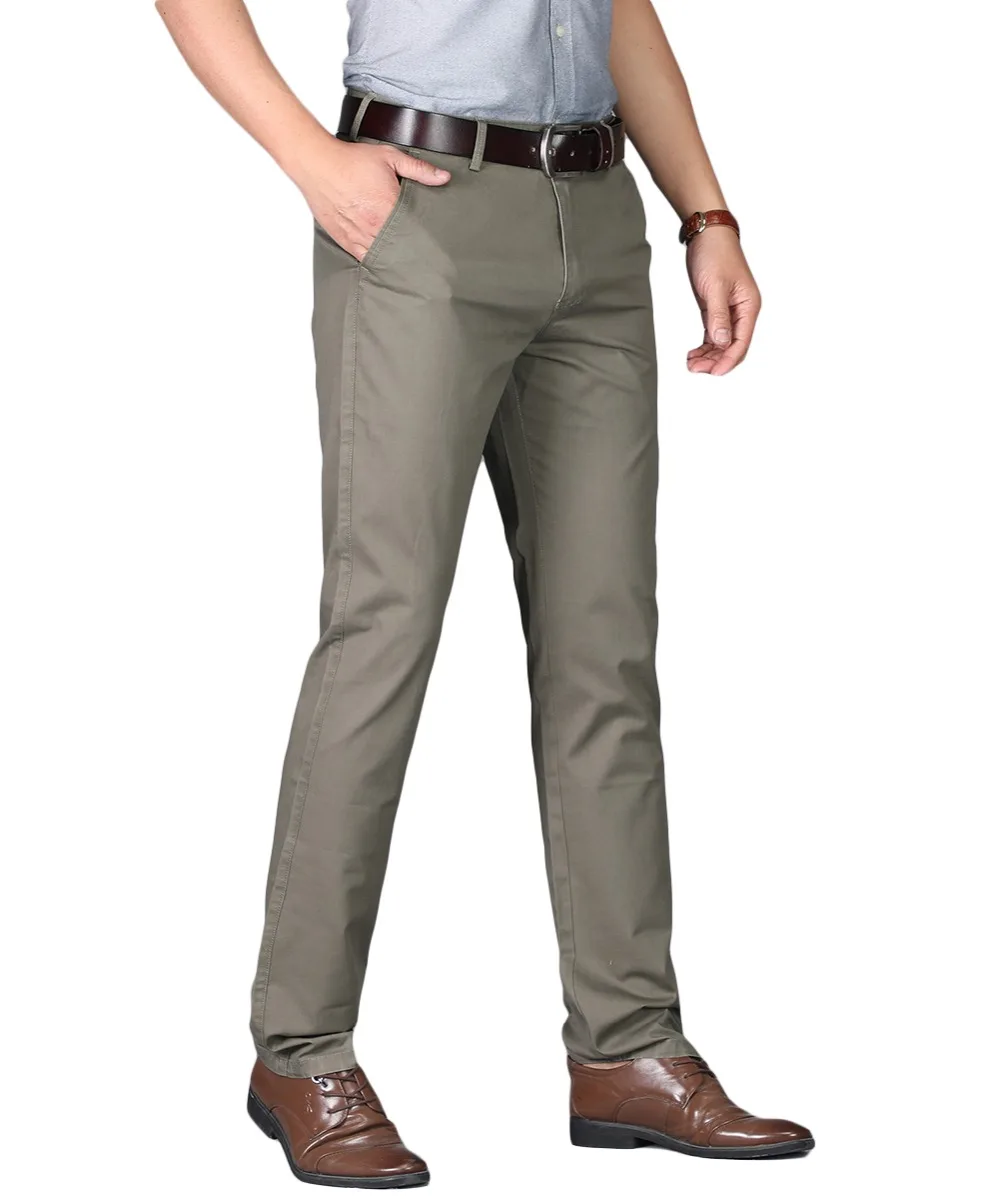 Новые модные высокого качества белье брюки прямые Весна Лето длинный мужской классический Бизнес повседневные брюки Полная длина костюм
