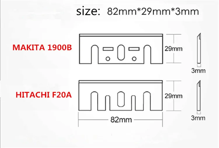 HSS 2 шт. 82 мм Длинный Электрический woord рабочий строгальный станок лезвия нож запасные части для Makita 1900B HITACHI F20A