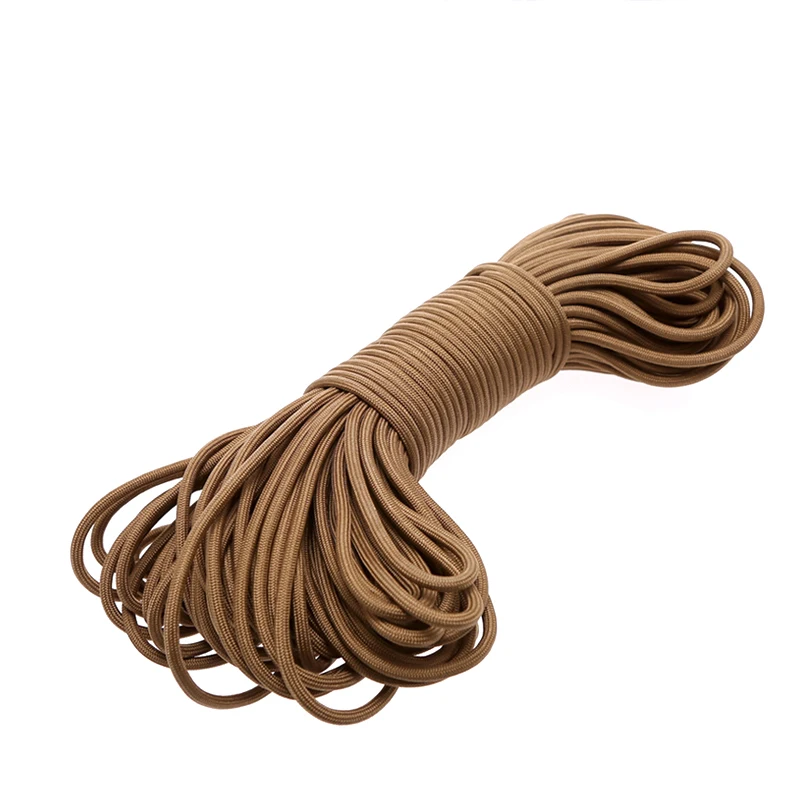 brown-15m 4 мм* 30 м Открытый Восхождение страховочный трос спортивной подготовки тактический военный веревка побег спасательные веревки кемпинг спасательное оборудование инструменты - Цвет: brown-15m