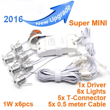 

6pcs/lot square1w super brightness mini led down light lamp cabinet lamp led ceiling recessed kitchen downlight free shipping