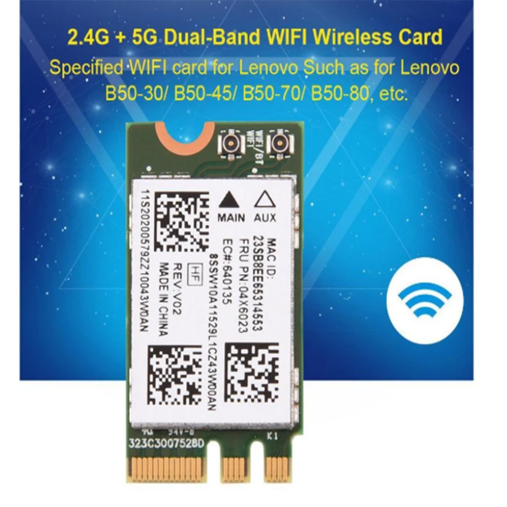 

Wifi BT 4.0 for Atheros QCNFA335 NFA345 NGFF 300Mbps 2.4G Wireless Card for Lenovo B50-30 B50-45 B50-70 B50-80 FRU 04X6023