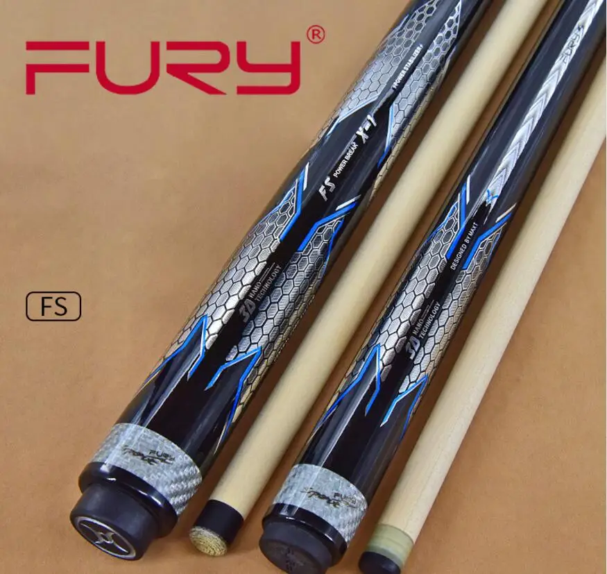 Оригинал FURY FS ручная работа скачок и удар Cue Stick чехол 13 мм наконечник бильярдный