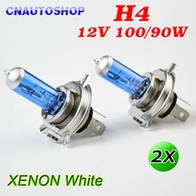 Hippcron H4 галогенная лампа 12V 100/90W Супер белый из 2 предметов Темно-Синий Стекло Нержавеющая сталь основание автомобильной лампы