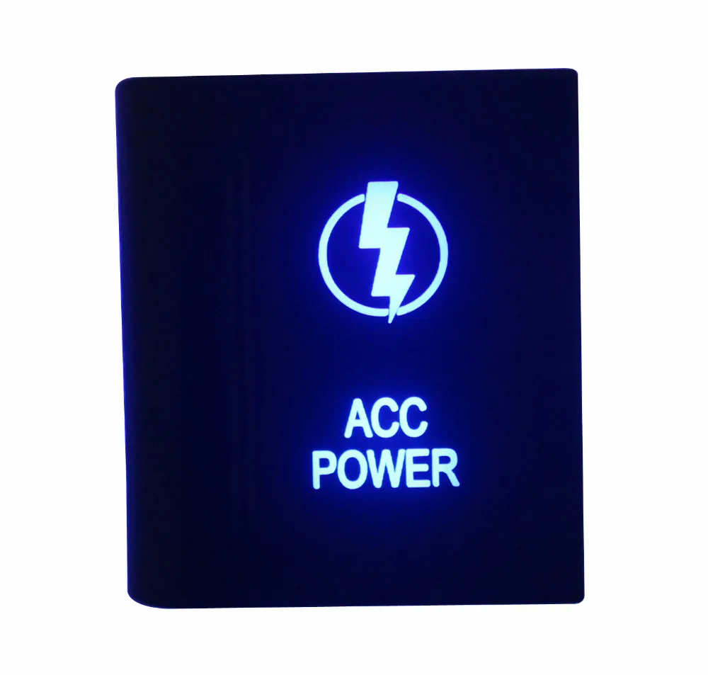 12V 3A ACC POWER Push Dash Button Switch On off Blue led for VW