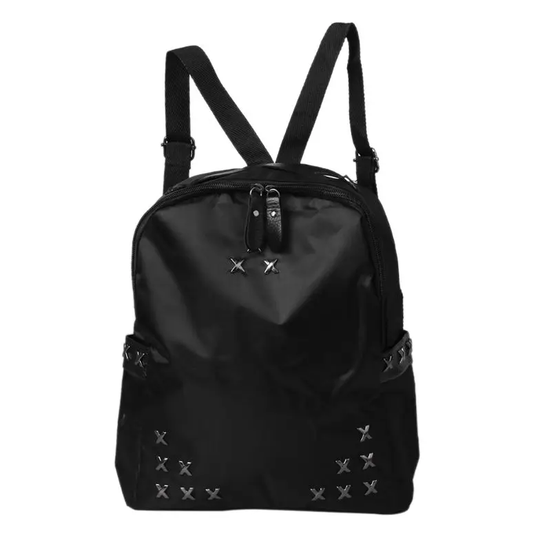 

Women's Nylon Rivet Backpack Schoolbags Handbag Shoulder Bag Satchel Rucksack