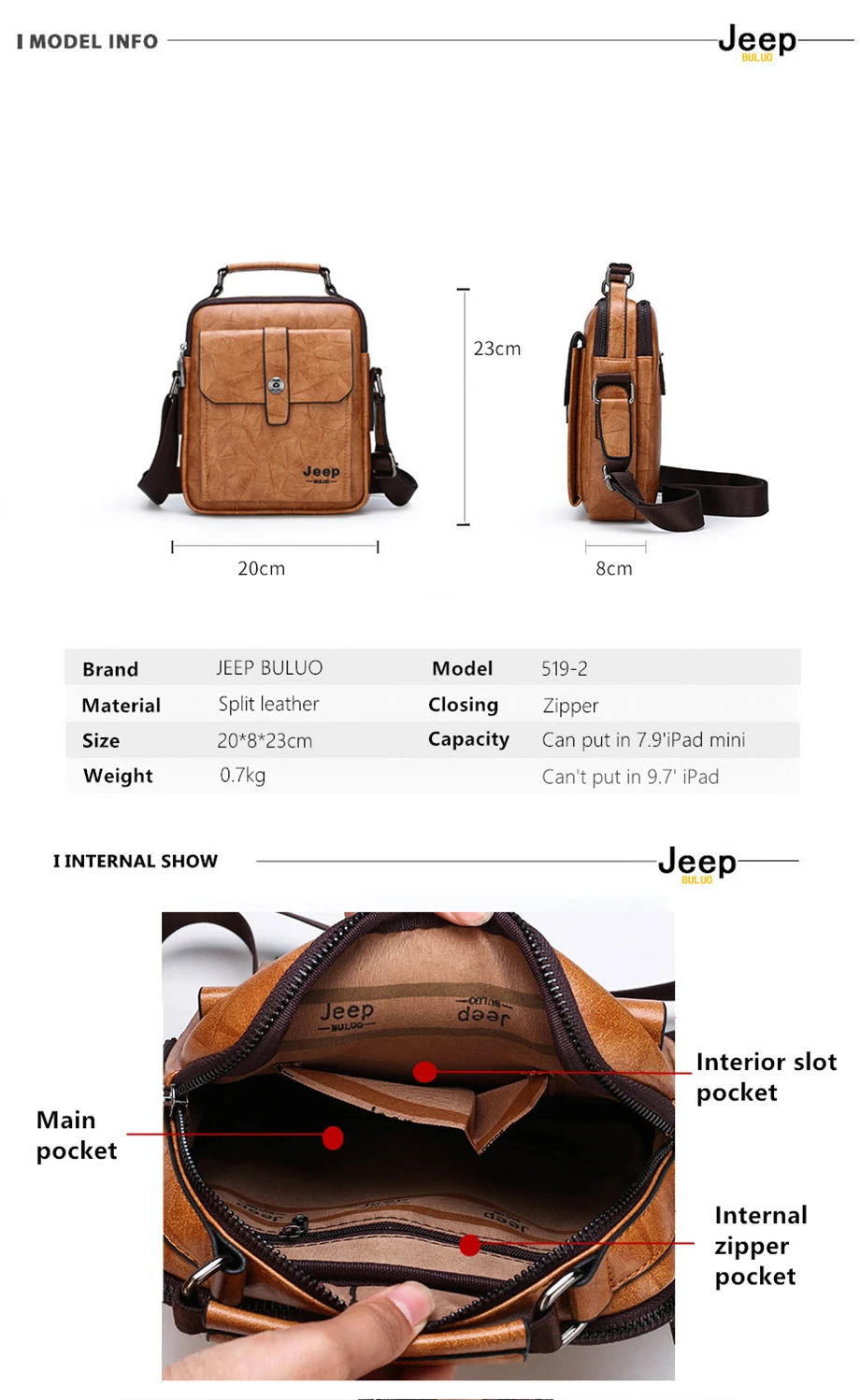 Мужская модная сумка из спилка jeep buluo, оранжевая сумка для документов, заплечная сумка для путешествий, дорожная сумка на плечевом ремне, все сезоны