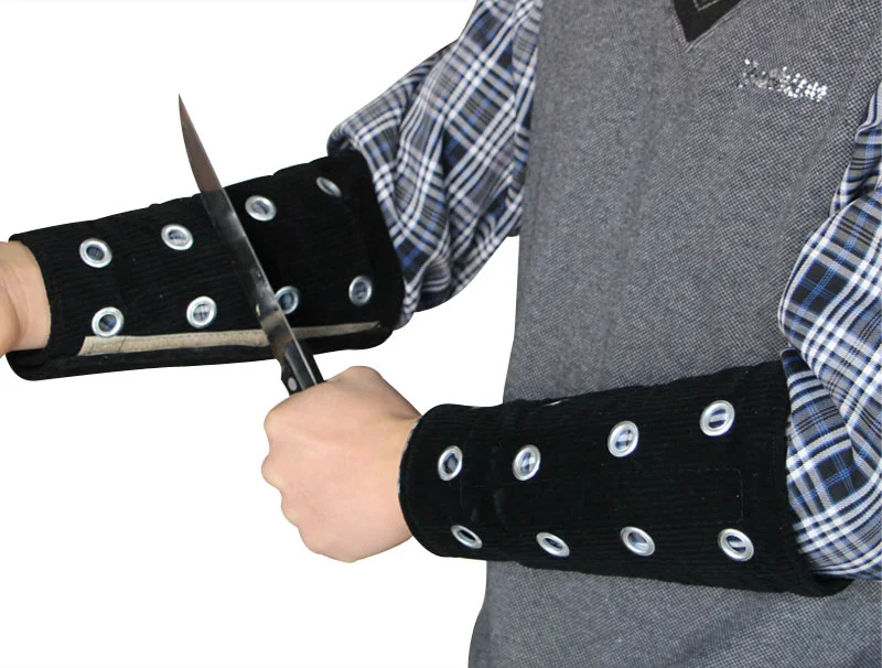 1 Pair Steel Wire Cut Proof Arm Sleeve Guard Bracer Anti Abrasion Armband Protector Anti-Cutting Arms Work Labor Protection Tool