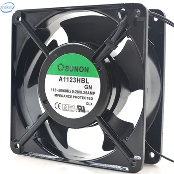 

Original A1123HBL Server Inverter Axial Cooling Fans AC 115V 0.25A 16/15W 12038 120*120*38mm 2700RPM 2 Wires 50/60HZ