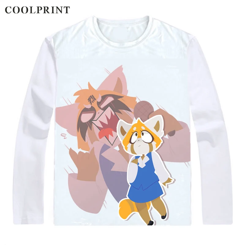 Aggretsuko Футболки с длинным рукавом аниме агрессивные Retsuko Aguresshibu красная панда