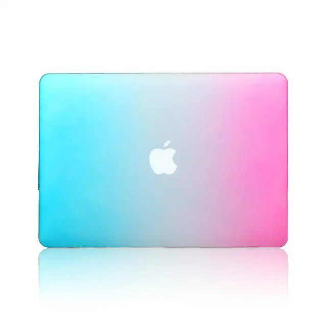 Keyboard Cover Screen Protector Rainbow Blue Pink Color Grant Keyboard Cover Screen Protector Rainbow Blue Pink Color Grant Mix Colors Matte Laptop Case For Macbook Pro 13 3 In Bags Cases From
