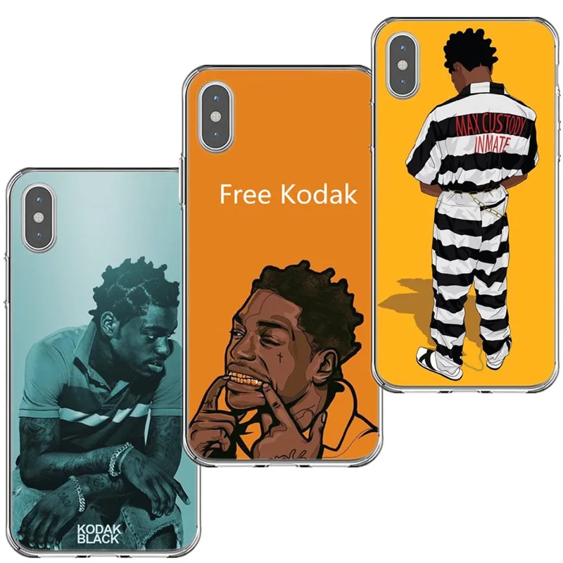 Free Kodaks Black Hip Hop Rapper Silicone Back Cover Phone Case For iPhone X SE 5 5s 6 6s plus 7 8 Plus XS MAX XR XS