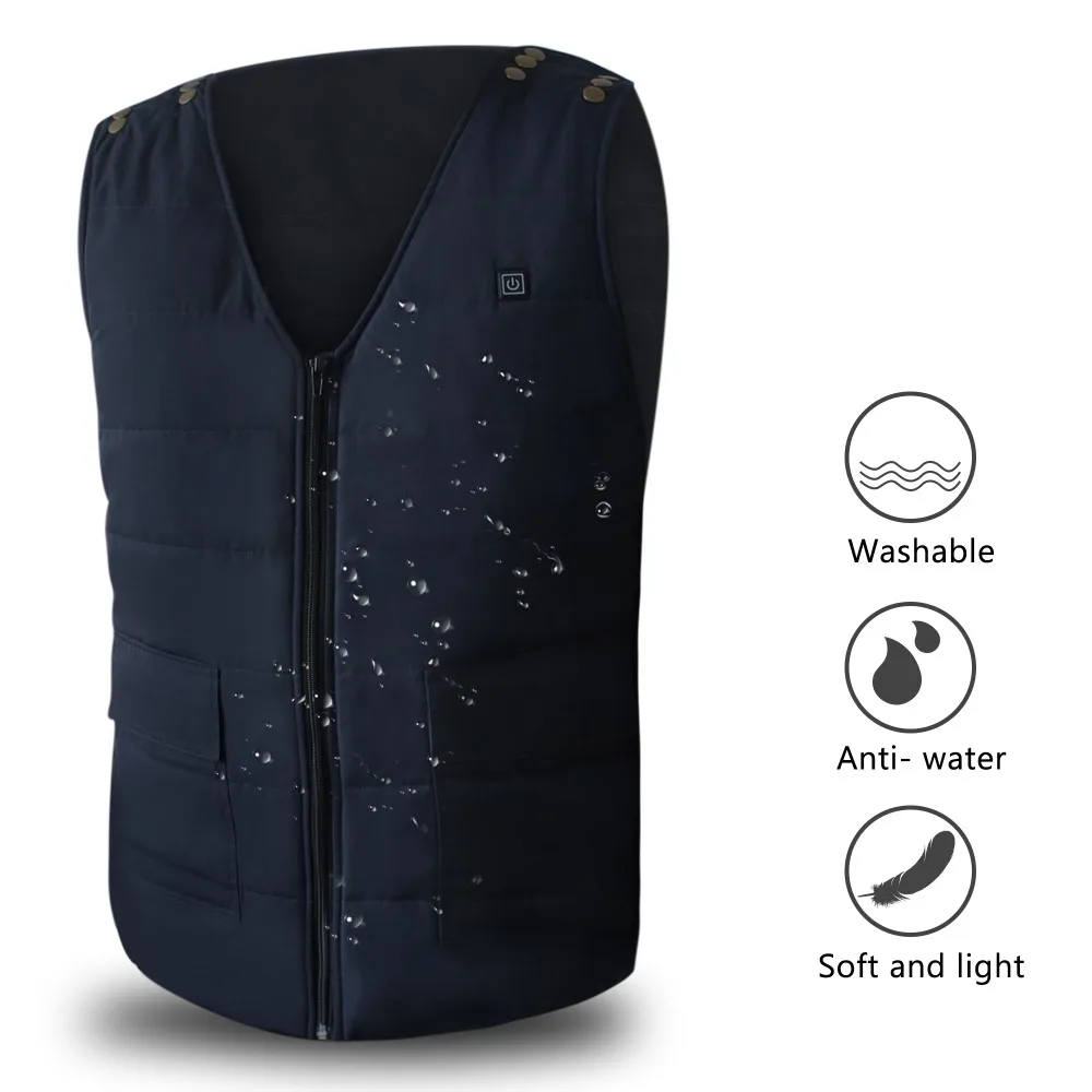Best gift Electric heating vest battery winter camping thick vest FOR