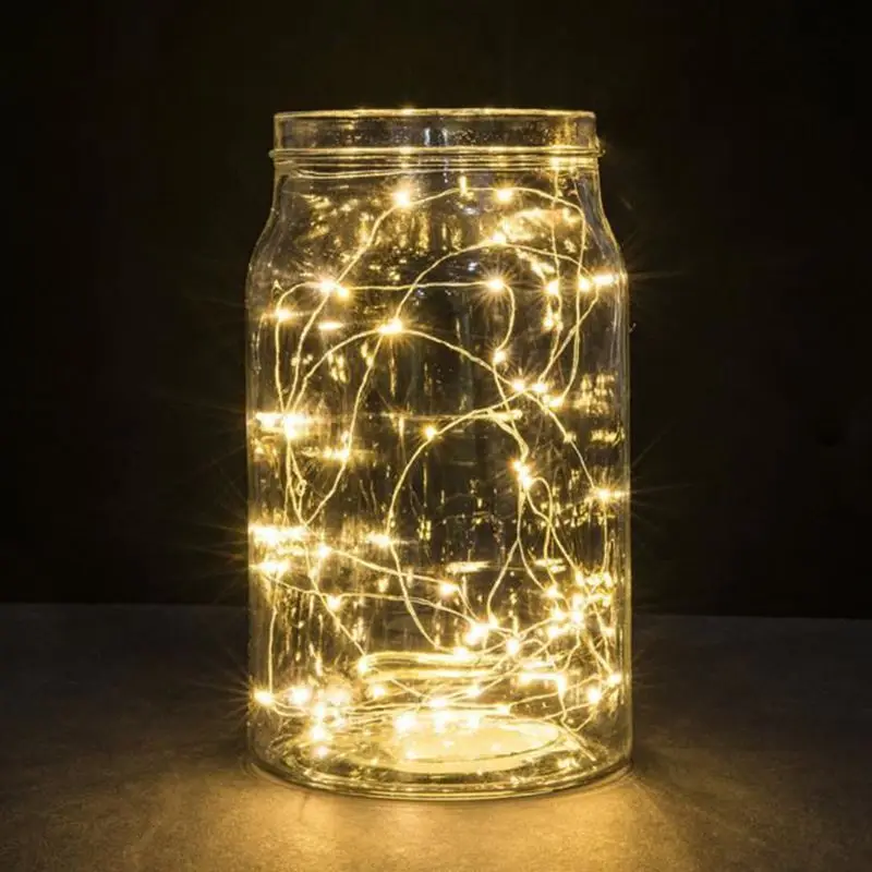 

New Hot 3 Meter 30 LED Silver Button Battery Mini Copper Wire Garland Light Lighting String Christmas Decoration Light String
