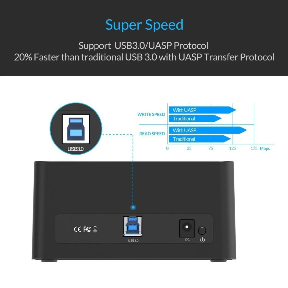 Wavlink 2 5/3 5 корпус для жесткого диска USB3.0 на SATA внешний жесткий диск Одиночная док