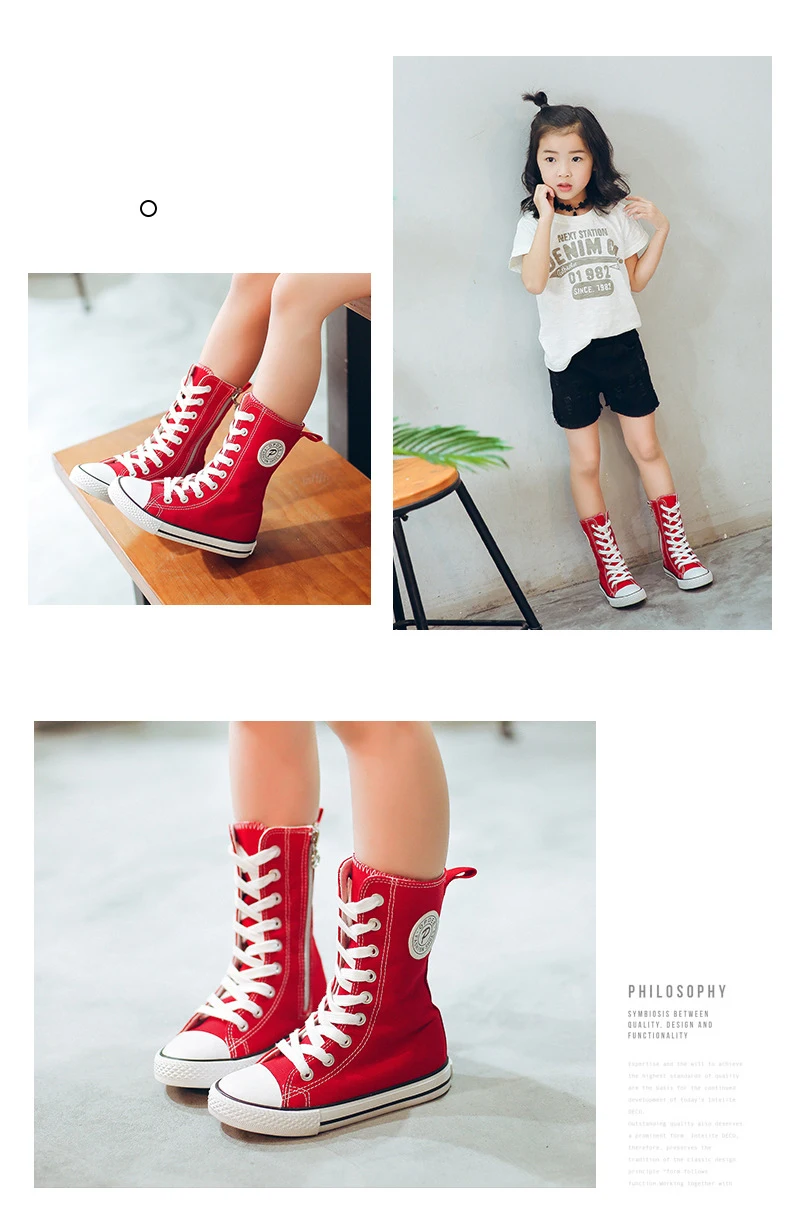 Обувь для детей для Обувь для девочек Обувь для мальчиков Высокая парусиновая обувь детская Спортивная обувь осень 2017 г. повседневная