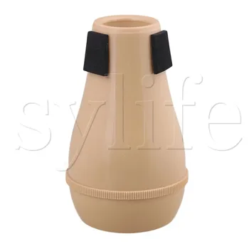 

Wood Color ABS Plastic Trumpet Straight Mute Silencer Musical Part
